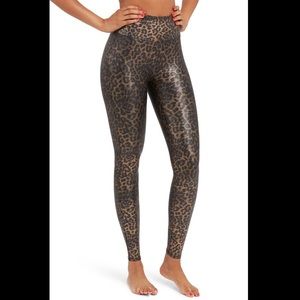 Spanx Faux Leather Leopard Legging